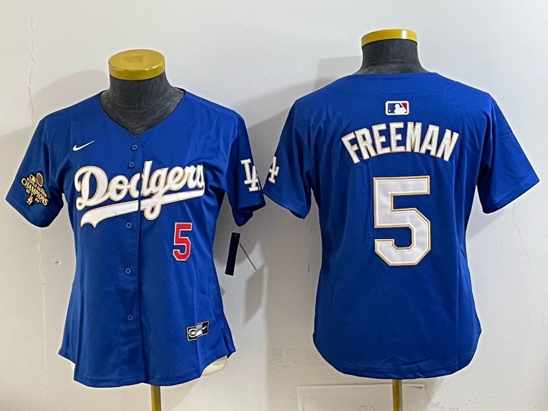 Youth Los Angeles Dodgers 5 Freeman blue Nike NFL 2025 jersey 004